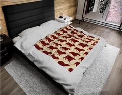 Retro Capybara Christmas Blanket - Festive Holiday Throw Gift