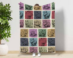 Retro Capybara Throw Blanket for Animal Enthusiasts