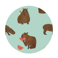 Reversible Double Layer Bamboo Blanket featuring Capybara Design