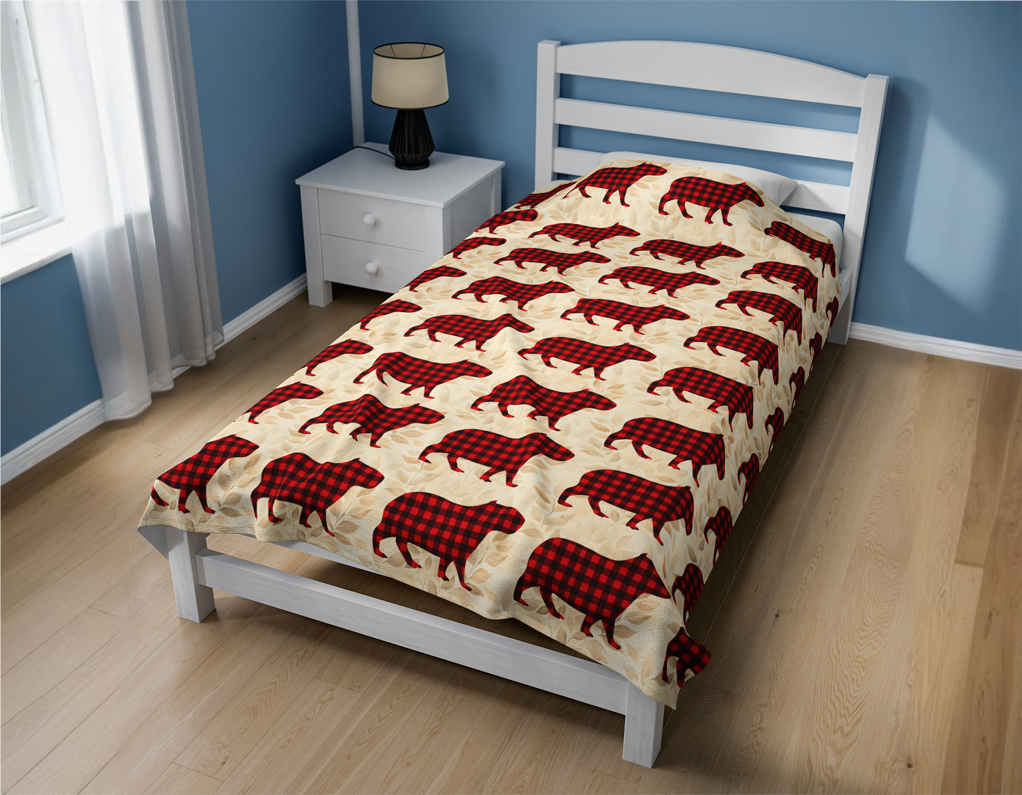 Retro Capybara Christmas Blanket - Festive Holiday Throw Gift