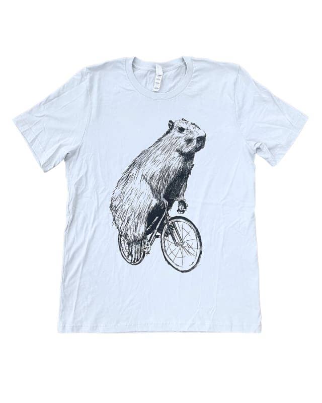 Capybara On A Bicycle Men's / Unisex Shirt