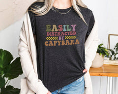 Capybara Lover Shirt, Distressed Retro Capybara Tshirt