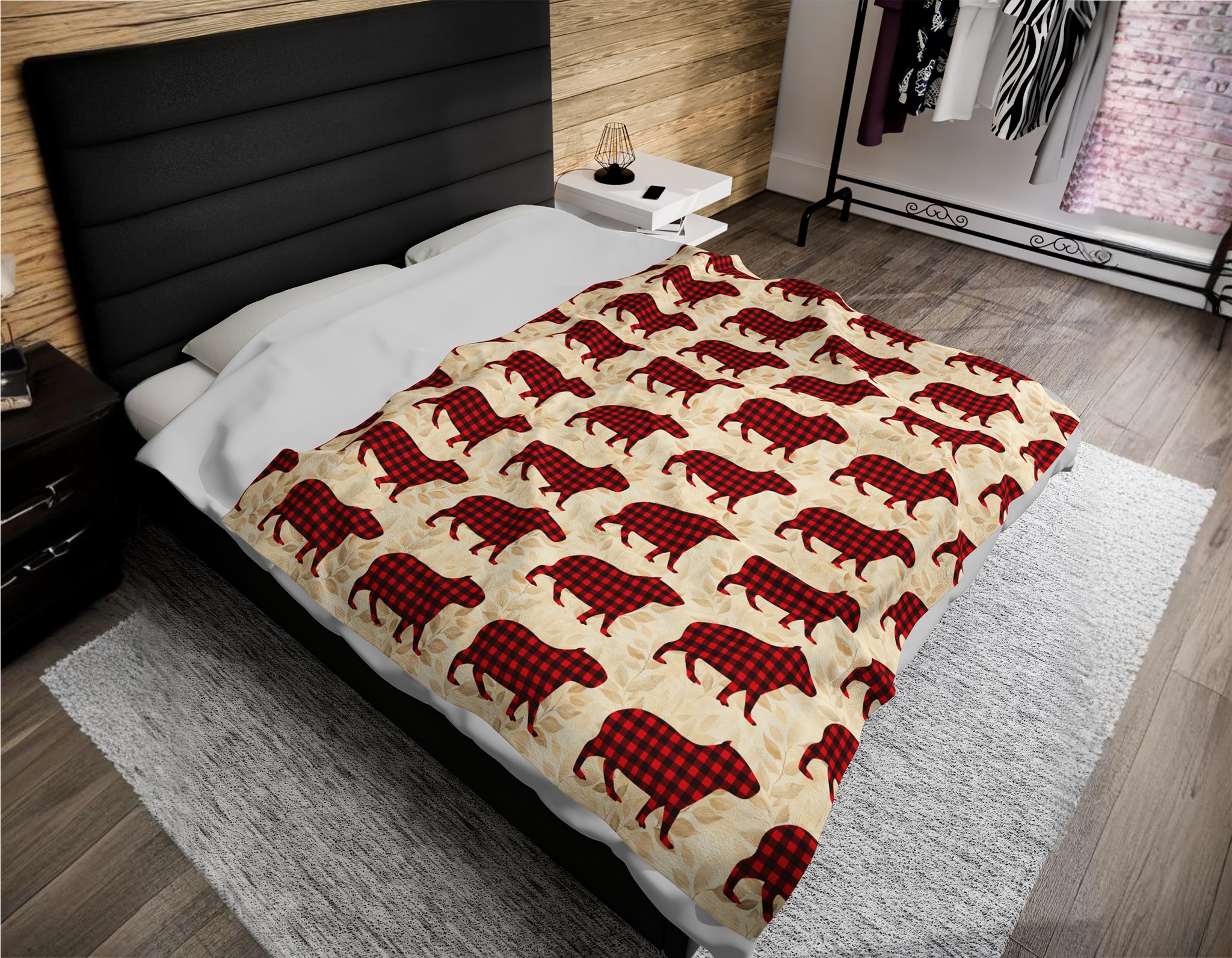 Retro Capybara Christmas Blanket - Festive Holiday Throw Gift