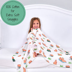 Be Cappy Capybara Baby Muslin Swaddle Wrap