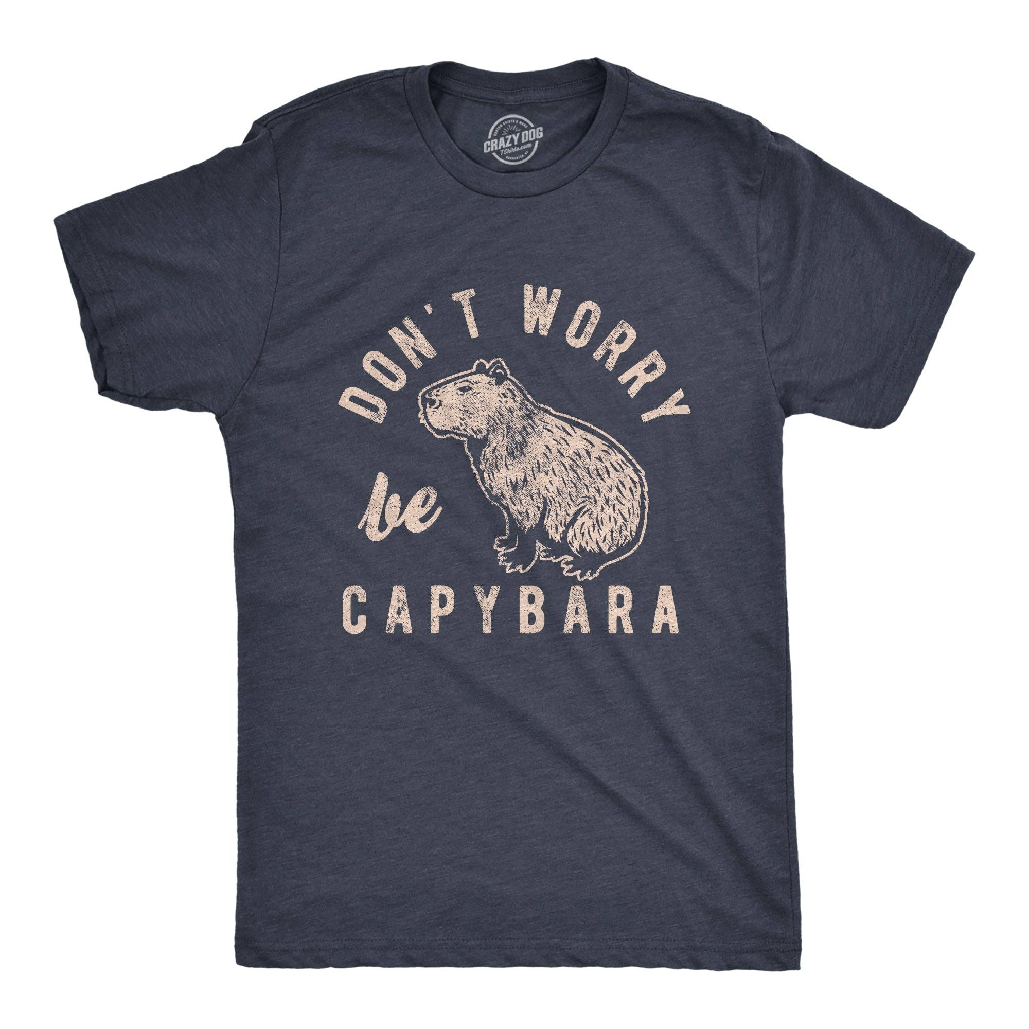 Don’t Worry Be Capybara T-Shirt – Funny Graphic Tee for Capy Fans