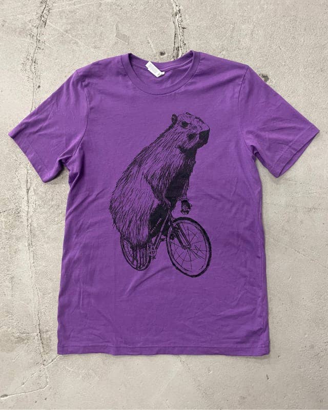 Capybara On A Bicycle Men's / Unisex Shirt