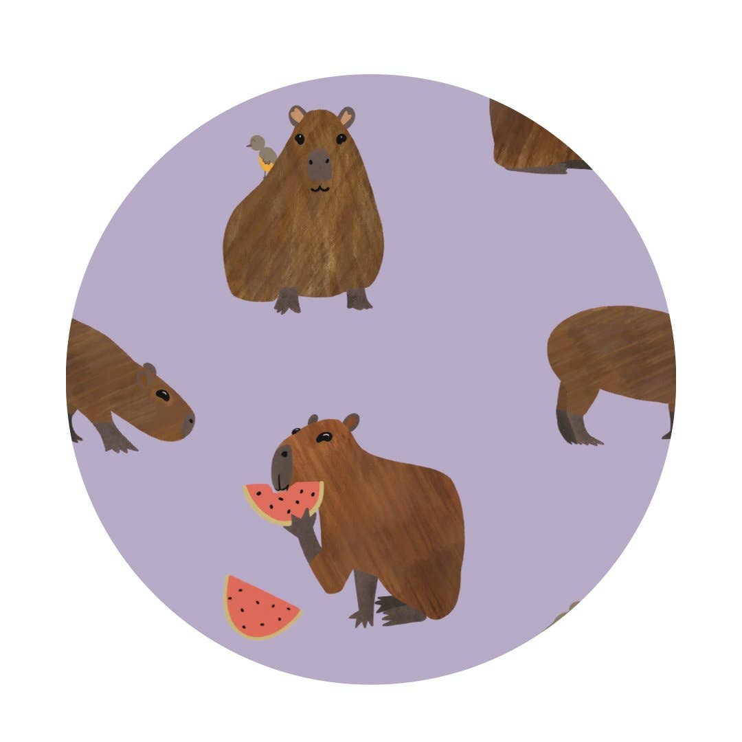 Reversible Double Layer Bamboo Blanket featuring Capybara Design