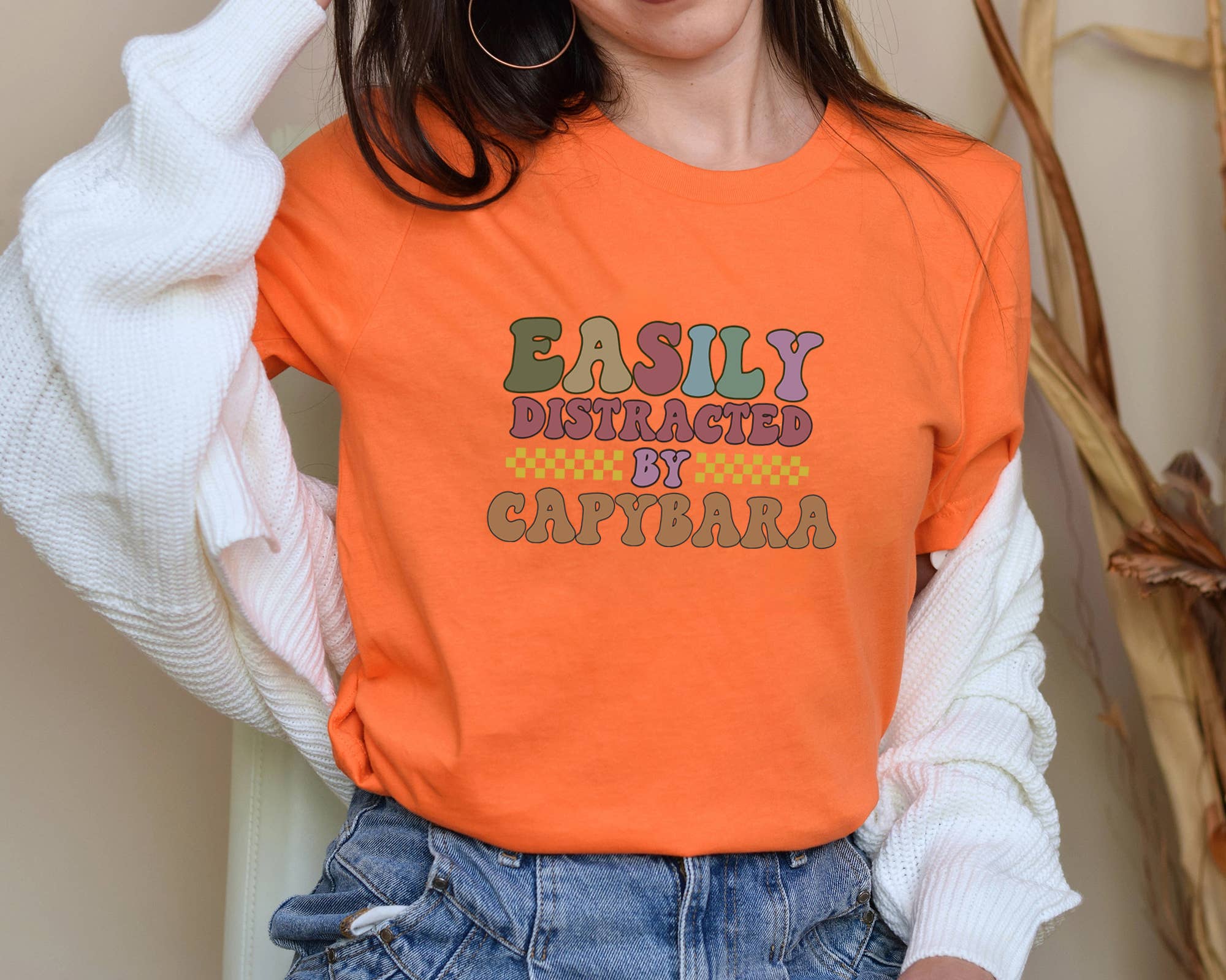 Capybara Lover Shirt, Distressed Retro Capybara Tshirt